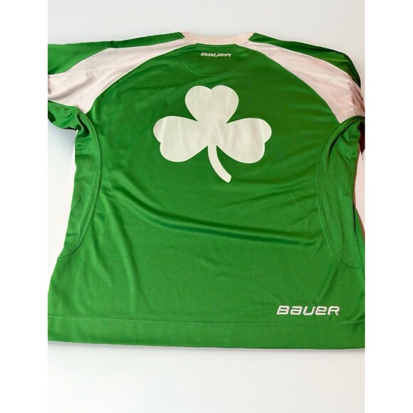 Bauer Team Molson Canadian Green White Irish Hockey Jersey Men's Size XL - Picture 3 of 11